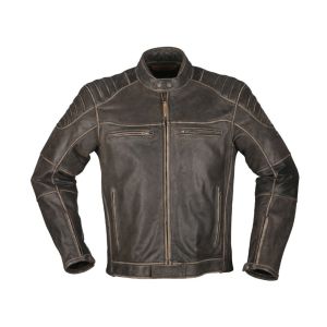 Modeka Vincent Aged Leather Motorcycle Jacket (brun)