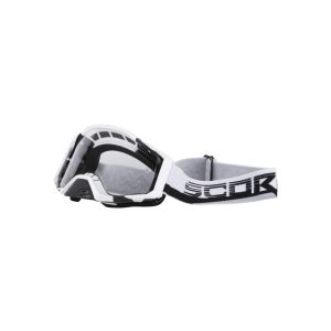 Scorpion E21 motorcykelglasögon (vit / svart)